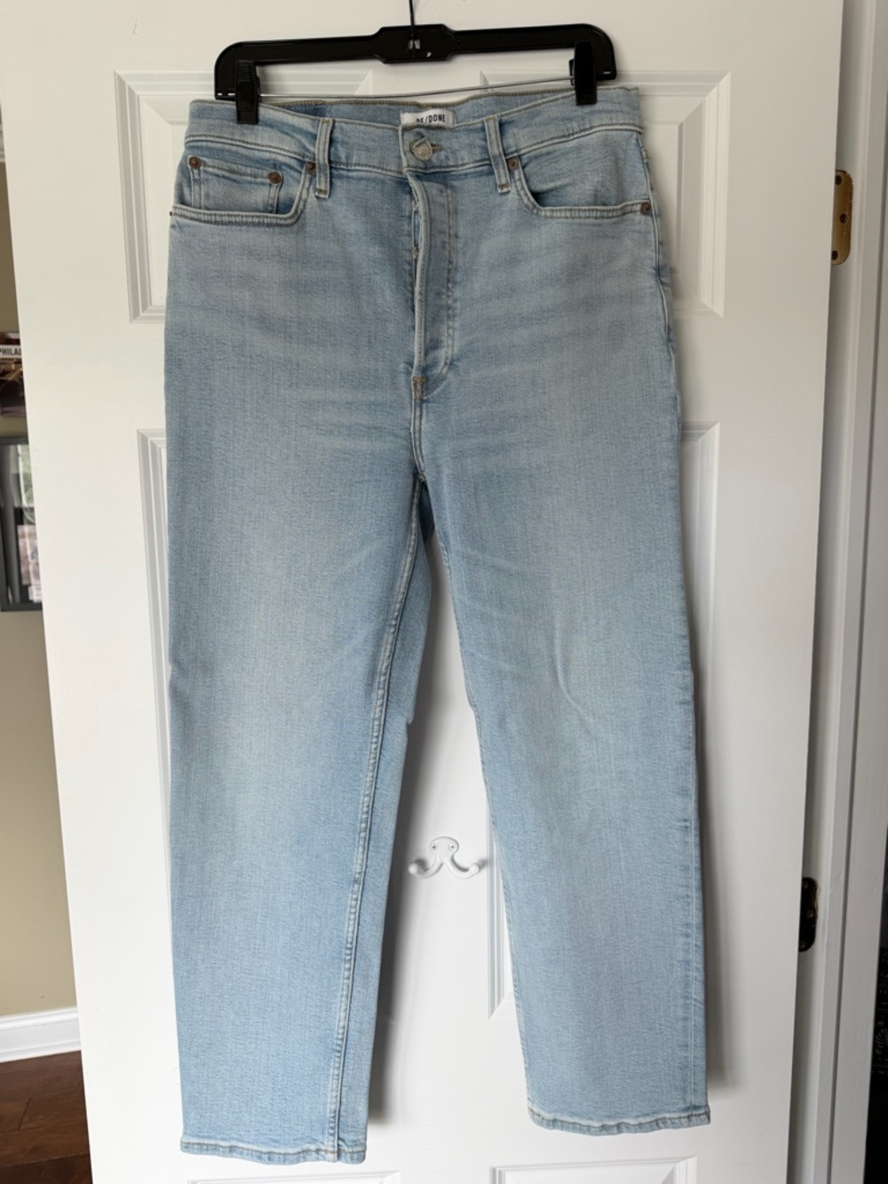 Re/Done Light Blue Straight Jeans